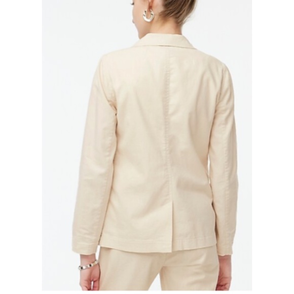 Brand New J.Crew Petite linen-blend deconstructed blazer - Picture 4 of 6